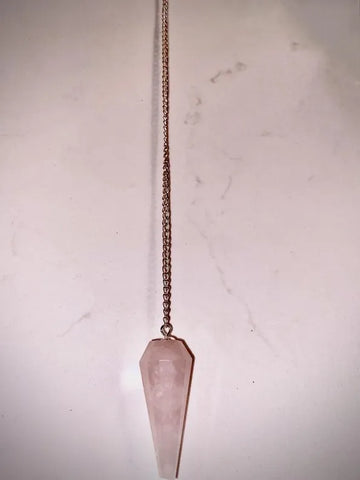 Rose Quartz Pendulum with Mona